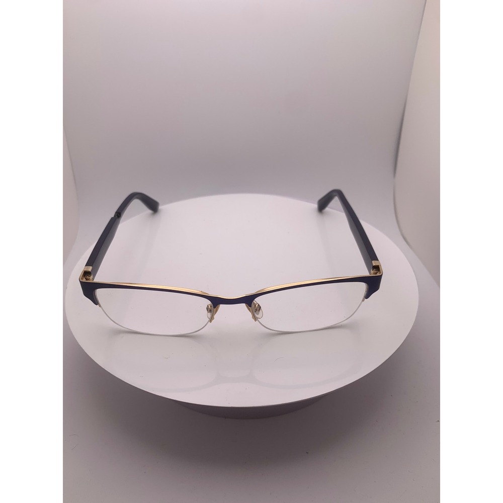 Jimmy Choo JC128 16V Gold Blue Rimless Cat Eye Glasses 53-17-135 Frames Only